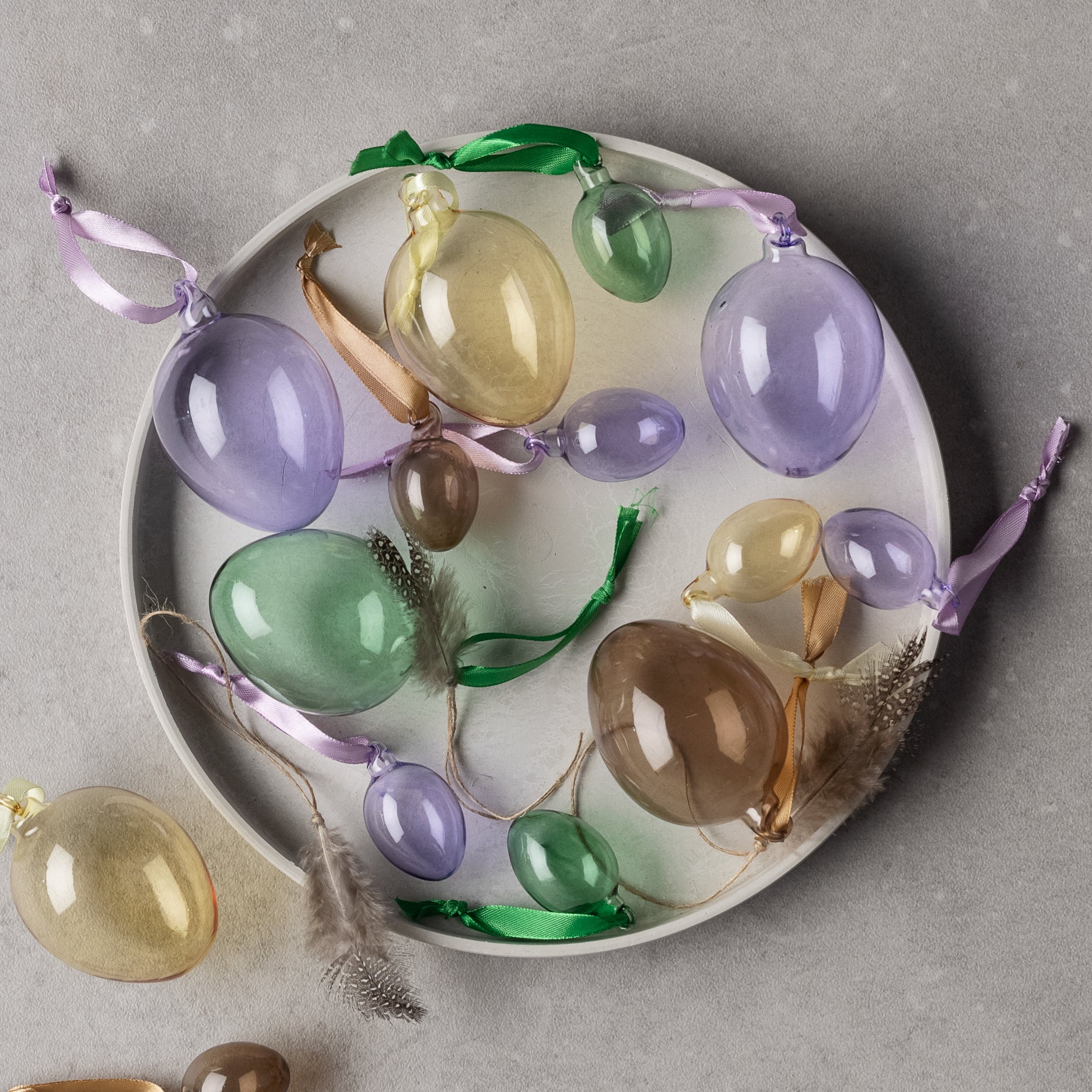 Glas påskeæg 2 stk.